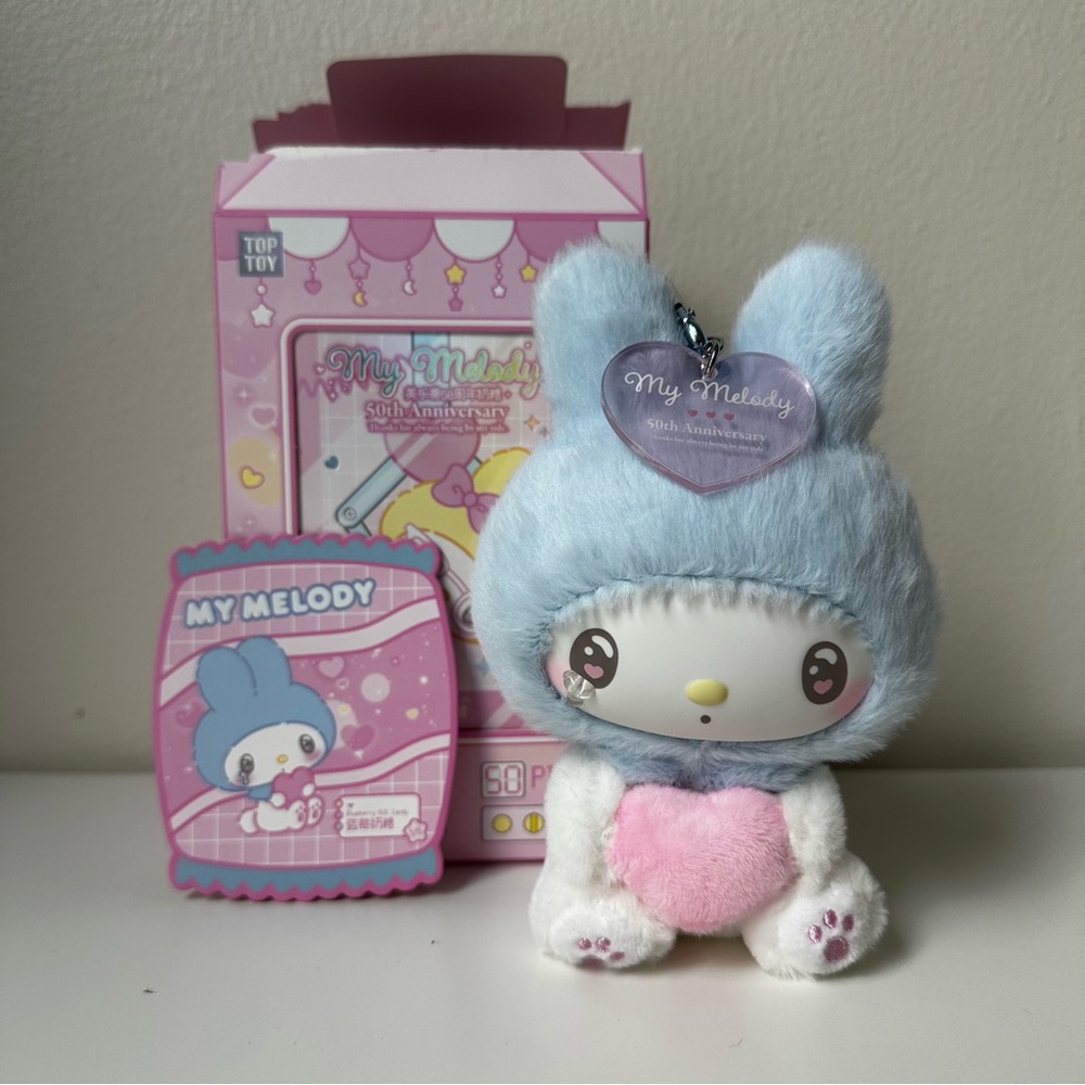 My Melody 50th Anniversary Milk Candy Series Blind Box Plush - Blueberry